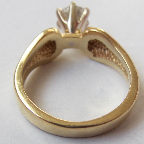 FINAL PRICE: 14K Solid Yellow Gold Natural Diamond Solitaire Ring - Picture 6 of 10